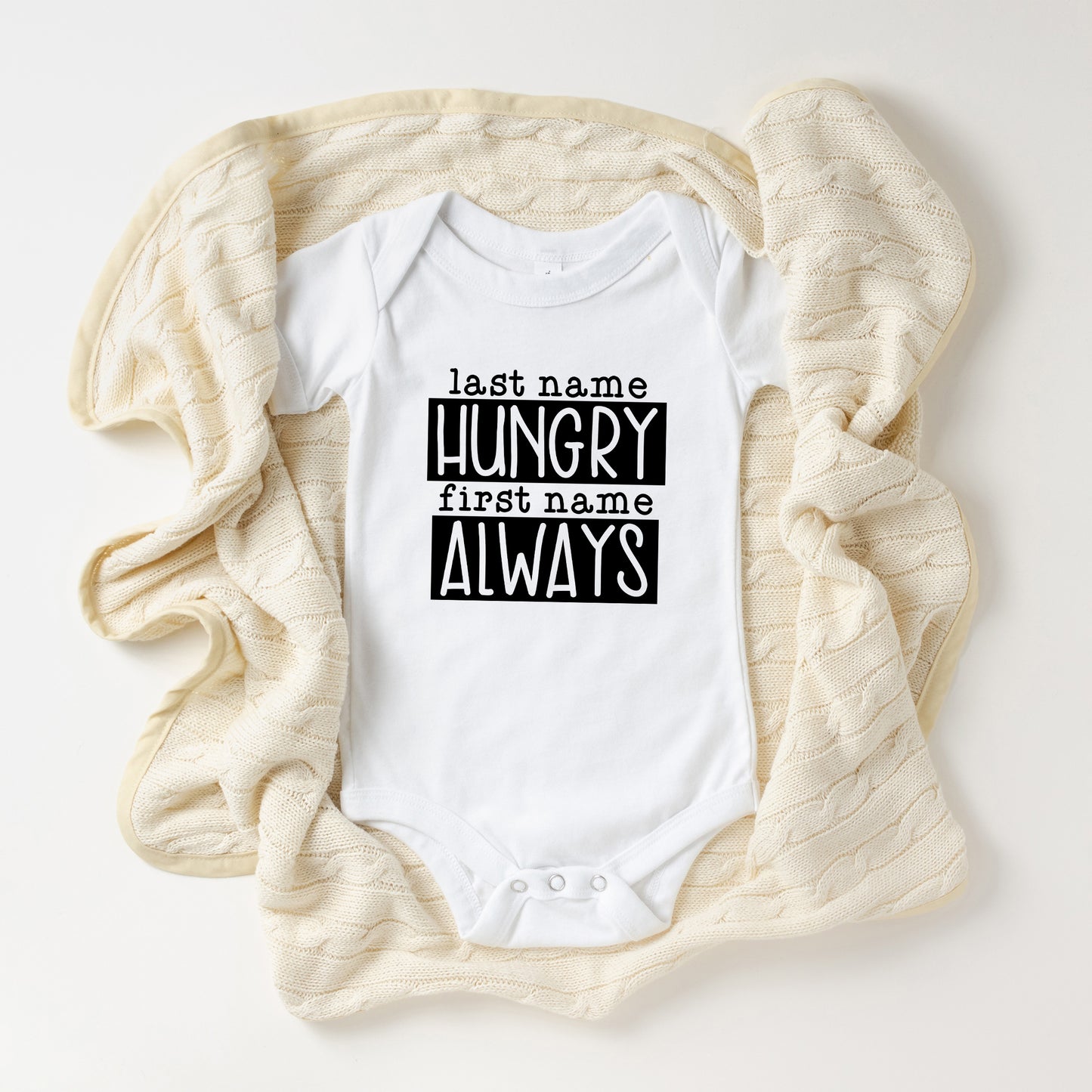 Last Name Hungry | Baby Onesie