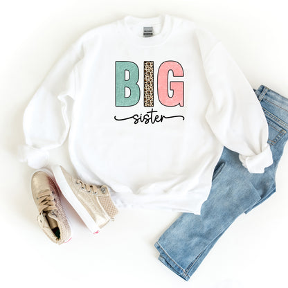 Big Sister Leopard | Youth Sweatshirt