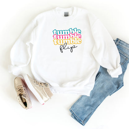 Tumble Flip Stacked | Youth Sweatshirt