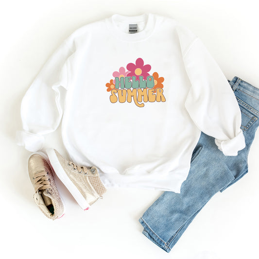 Hello Summer Flowers | Youth Sweatshirt