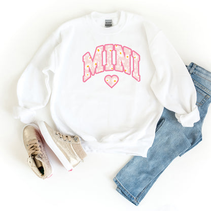 Mini Curved Floral | Youth Sweatshirt