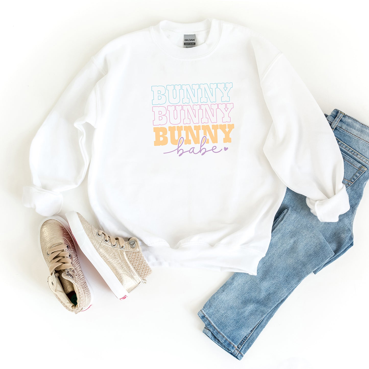 Bunny Babe Cursive | Youth Sweatshirt