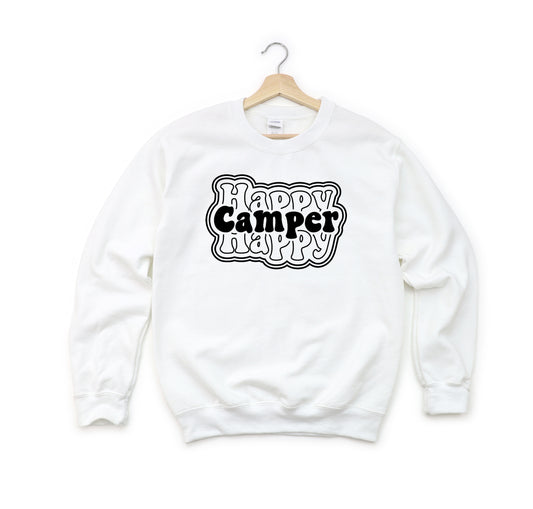 Happy Camper Stacked | Youth Sweatshirt
