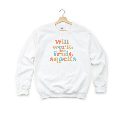 Work For Fruit Snacks Colorful | Youth Sweatshirt