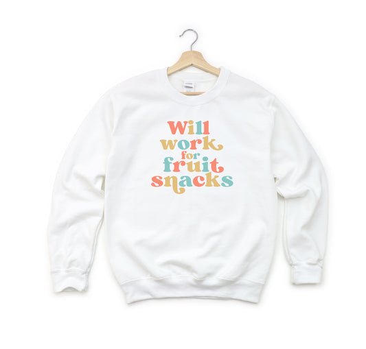 Work For Fruit Snacks Colorful | Youth Sweatshirt