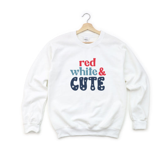 Red White And Cute Stars | Youth Sweatshirt