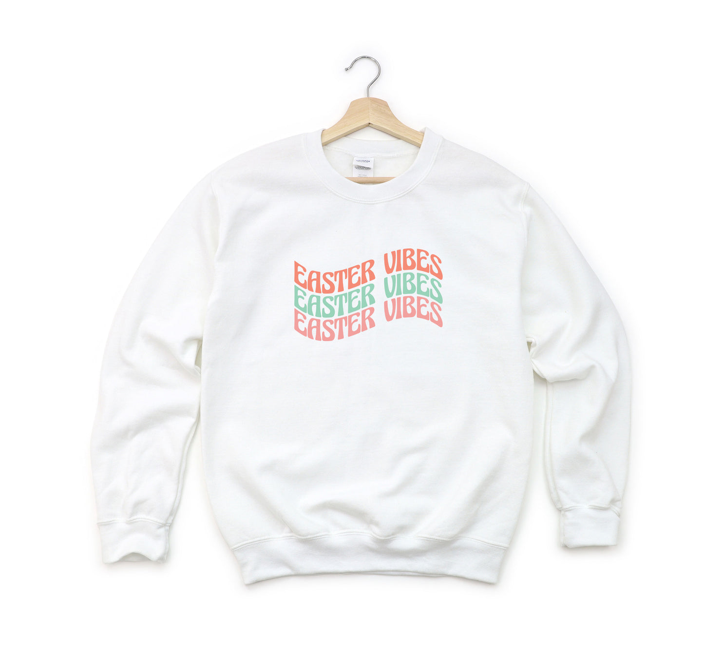 Easter Vibes Wavy Stacked | Youth Sweatshirt