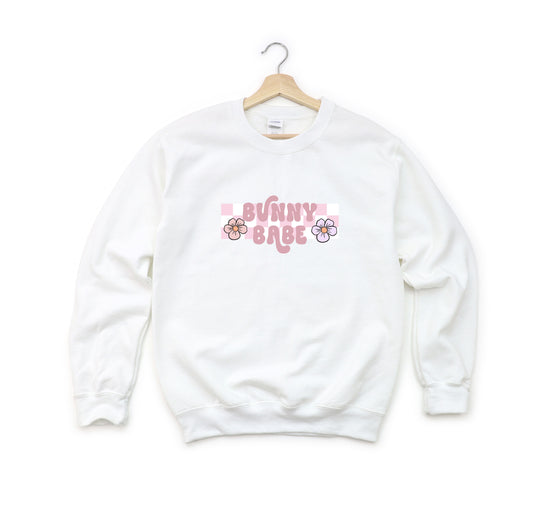 Bunny Babe Flowers | Youth Sweatshirt