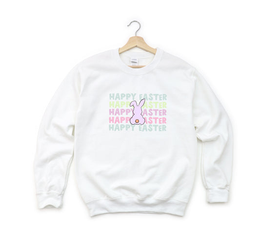 Pastel Happy Easter Stacked | Youth Sweatshirt
