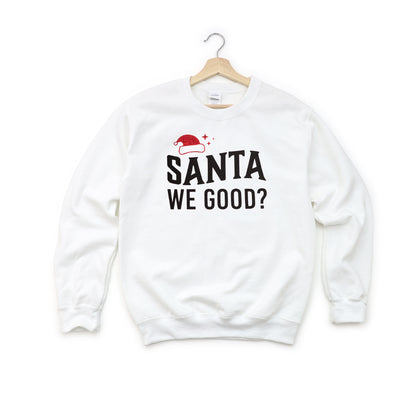 Santa We Good Glitter | Youth Sweatshirt