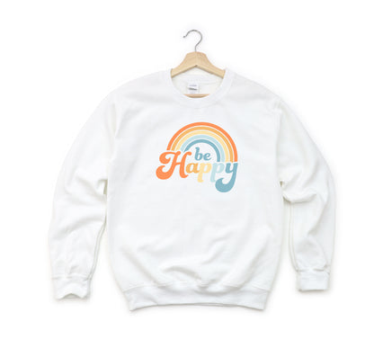 Retro Be Happy Rainbow | Youth Sweatshirt