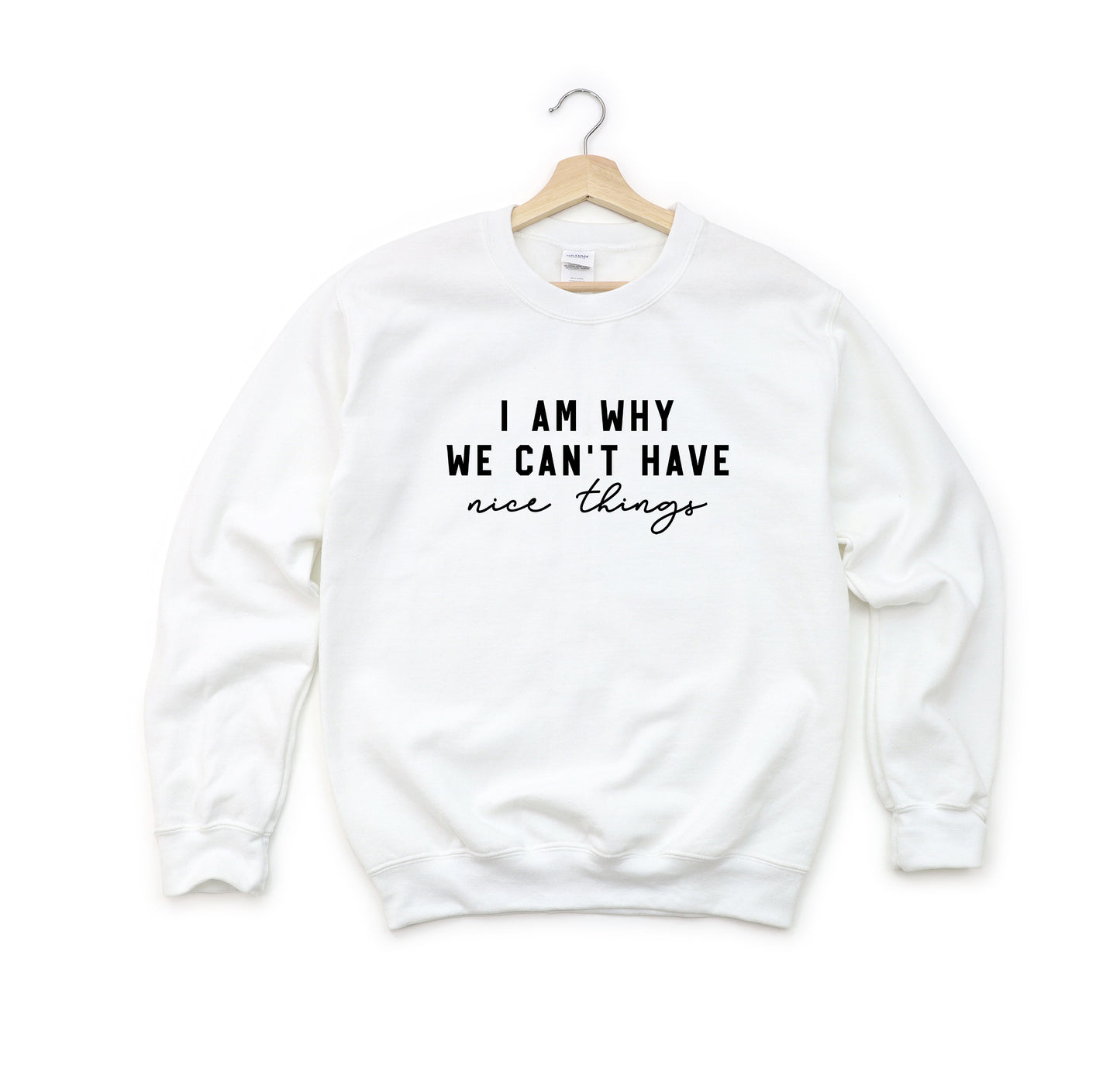 Can't Have Nice Things Cursive | Youth Sweatshirt