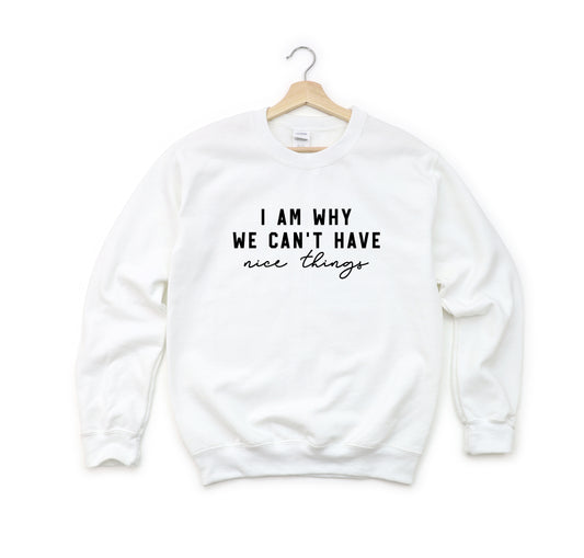 Can't Have Nice Things Cursive | Youth Sweatshirt