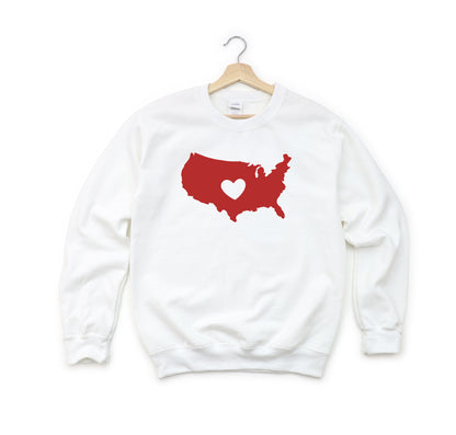 USA Heart Outline | Youth Sweatshirt