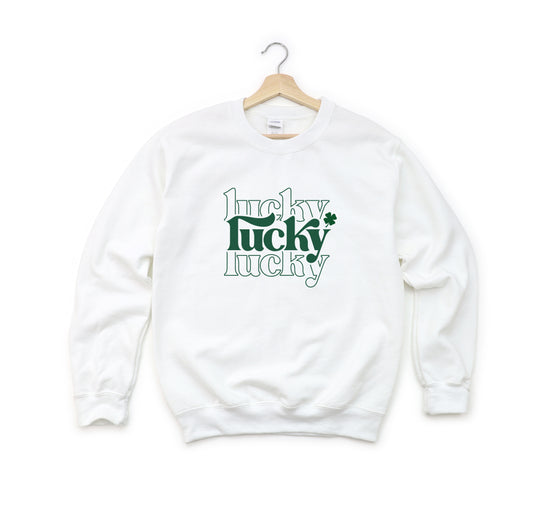 Lucky Clover Stacked | Youth Sweatshirt