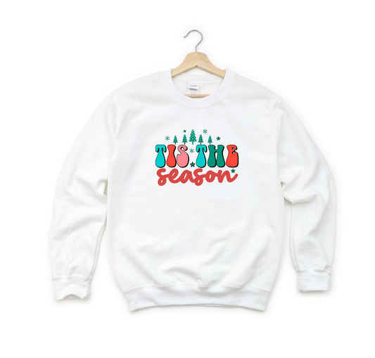 Retro Tis The Season Trees | Youth Sweatshirt