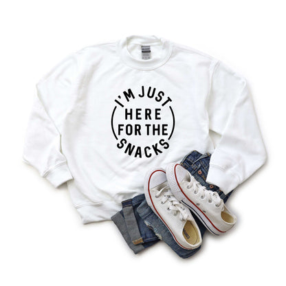 Here For The Snacks Circle | Youth Sweatshirt
