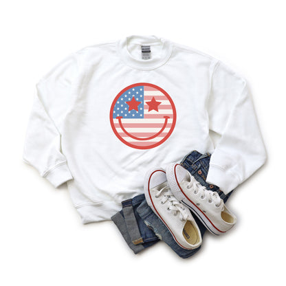 Flag Smiley Face | Youth Sweatshirt