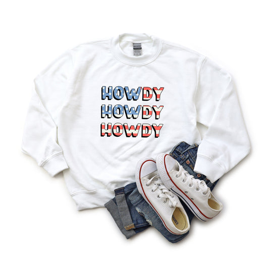 Howdy Flag Stacked | Youth Sweatshirt