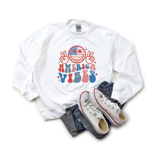 America Vibes Peace Signs | Youth Sweatshirt