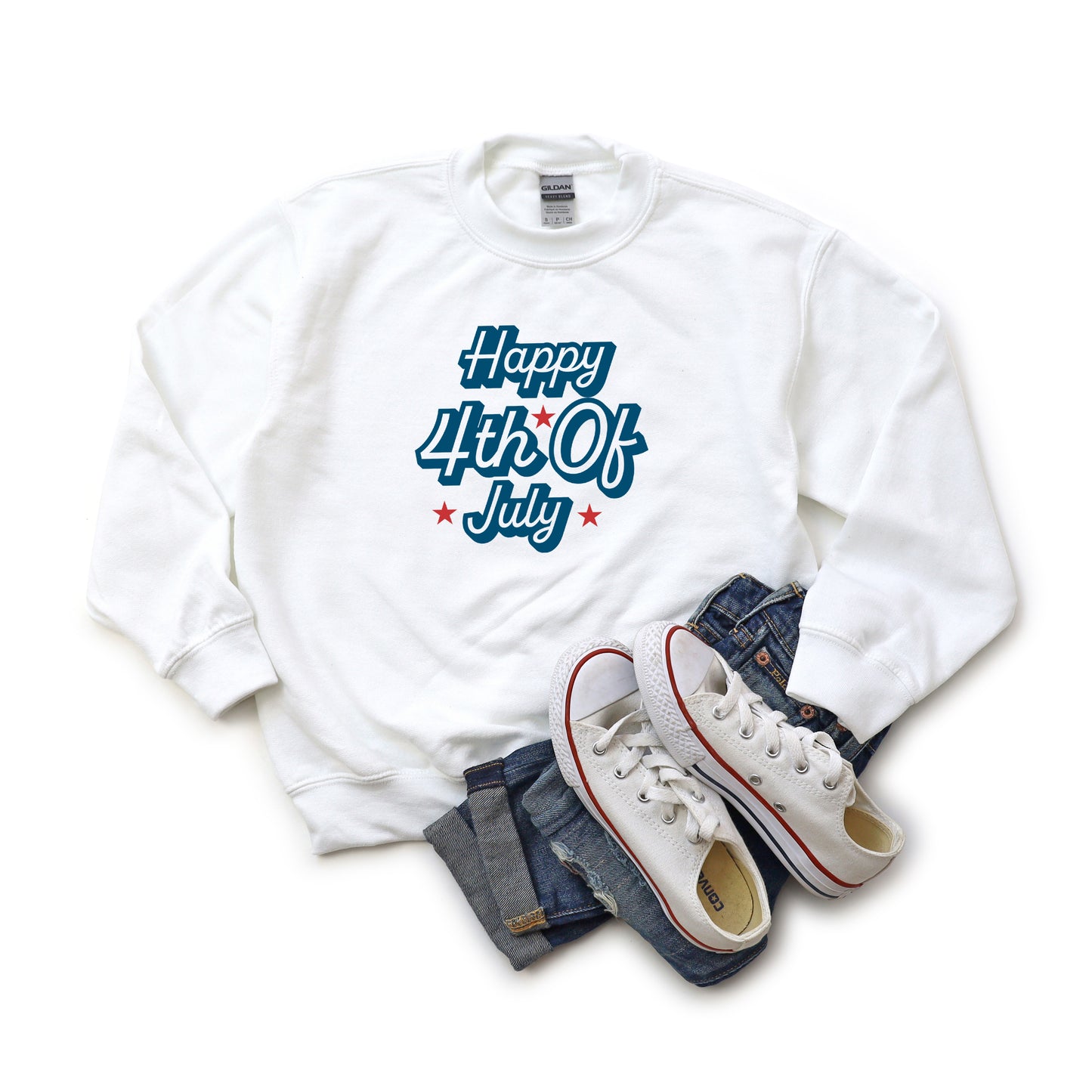 Happy 4th of July Stars | Youth Sweatshirt