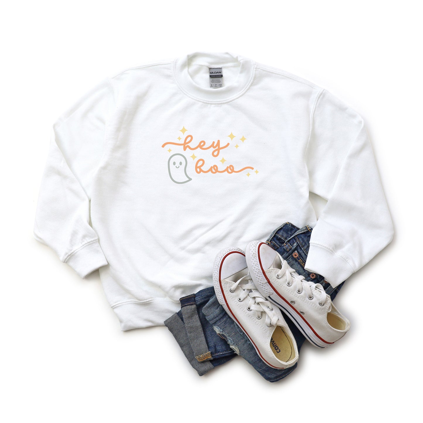 Hey Boo Ghost Kids | Youth Sweatshirt