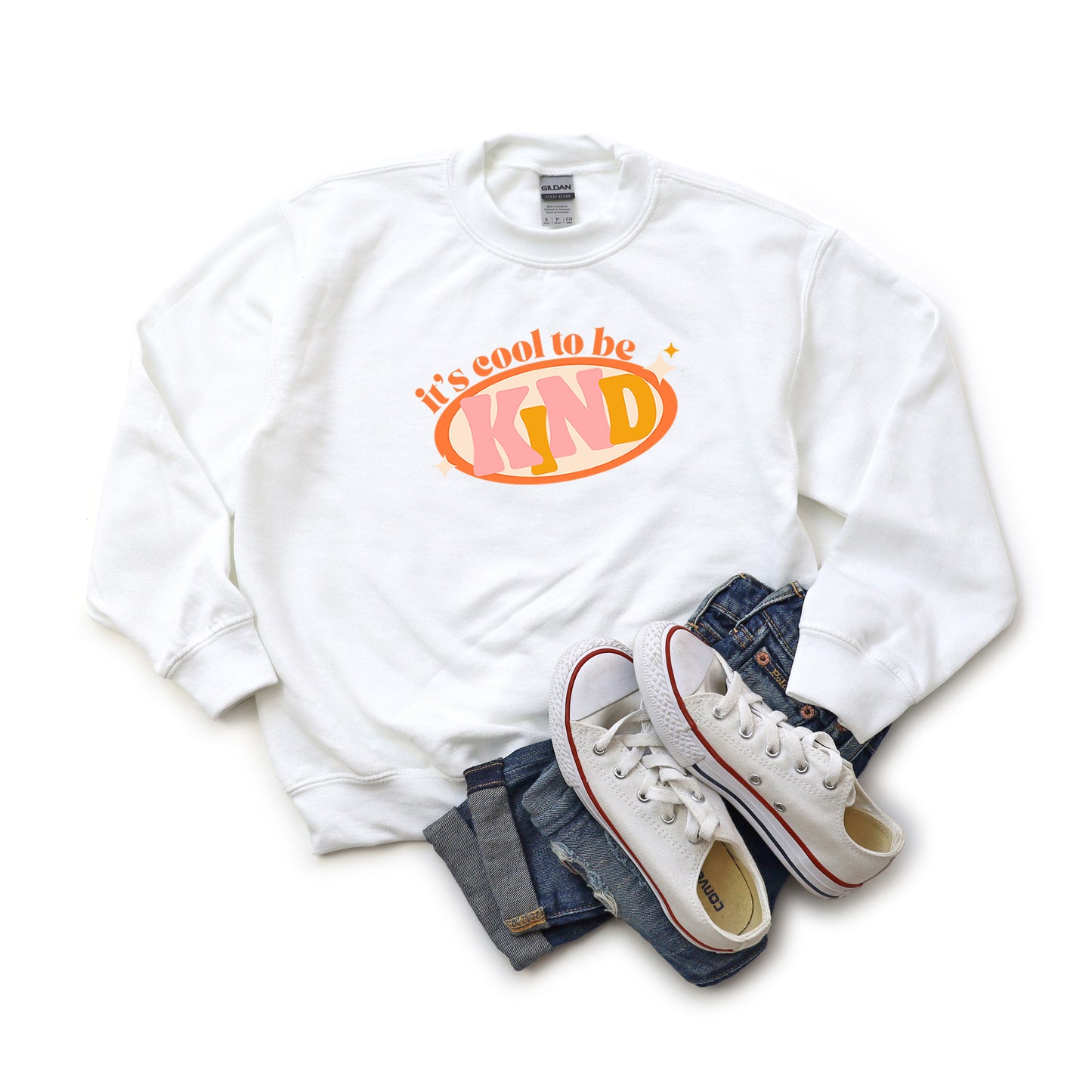 It's Cool To Be Kind Colorful | Youth Sweatshirt