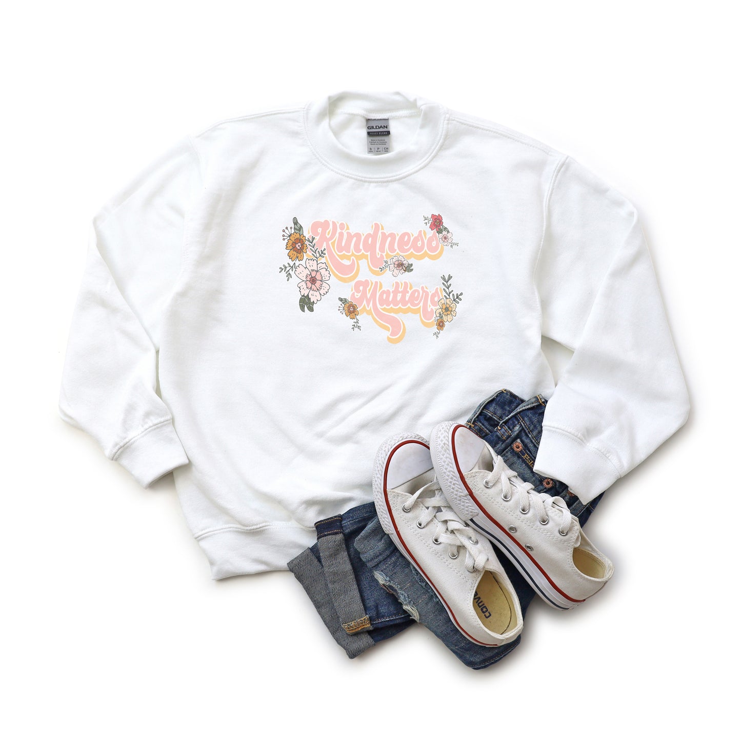 Kindness Matters Floral | Youth Sweatshirt