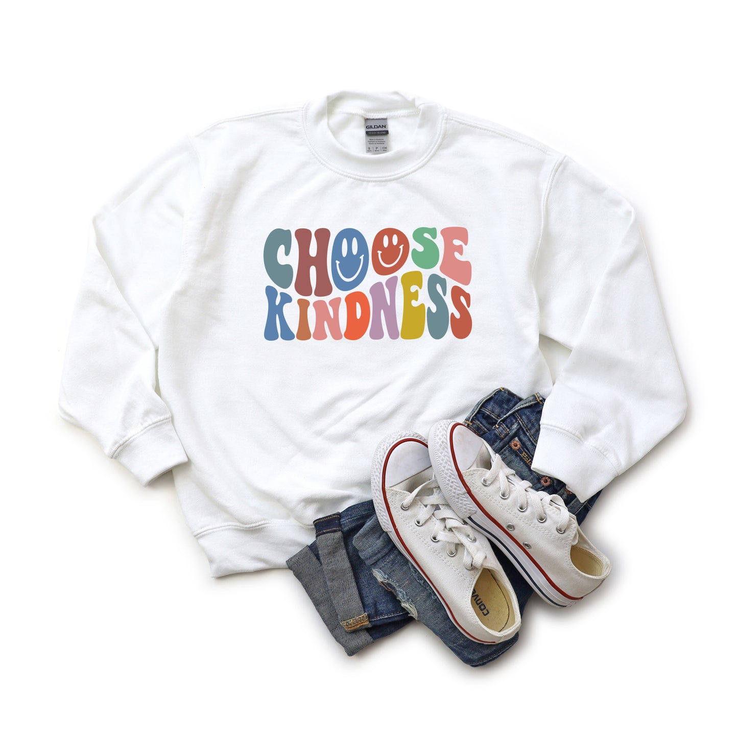 Choose Kindness Smiley Face | Youth Sweatshirt