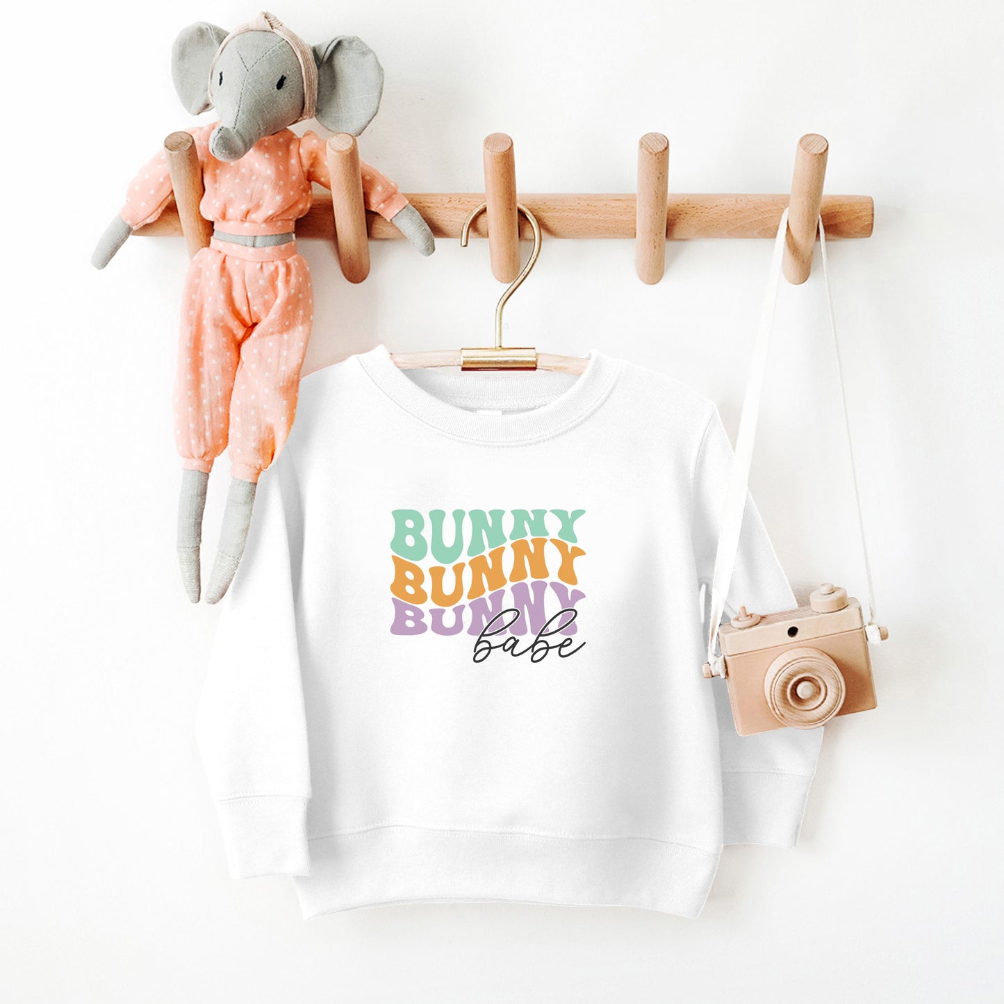 Bunny Babe Stacked | Toddler Sweatshirt