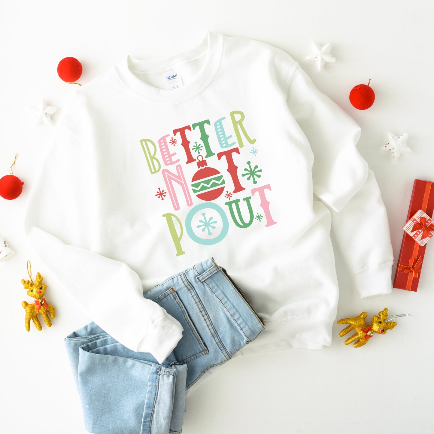 Better Not Pout Colorful | Youth Sweatshirt