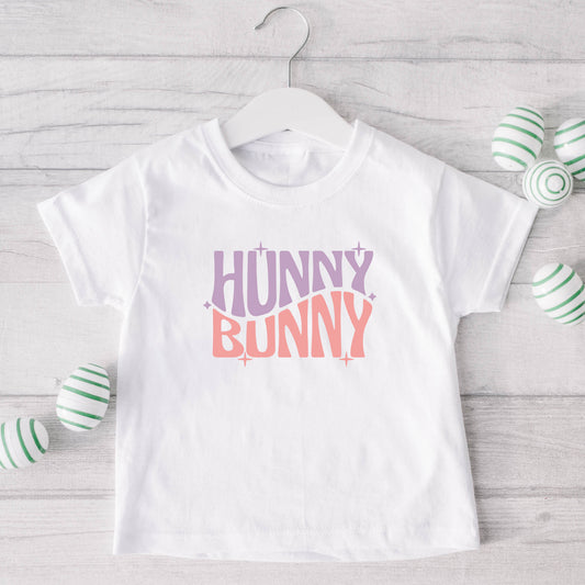 Hunny Bunny Wavy Stars | Toddler Short Sleeve Crew Neck