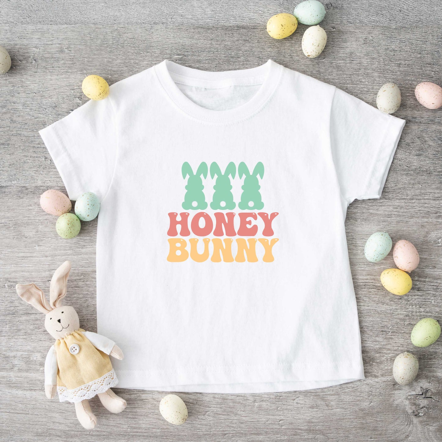 Honey Bunny Bunny Tails | Toddler Short Sleeve Crew Neck