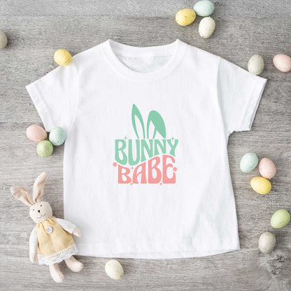 Bunny Babe With Ears | Toddler Short Sleeve Crew Neck