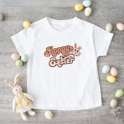 Hoppy Easter Distressed | Toddler Short Sleeve Crew Neck