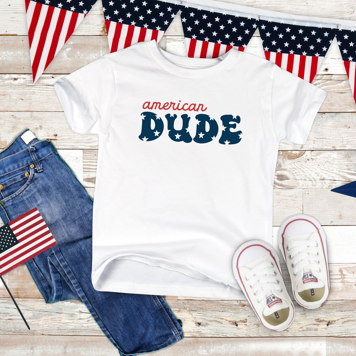 American Dude Stars | Toddler Short Sleeve Crew Neck
