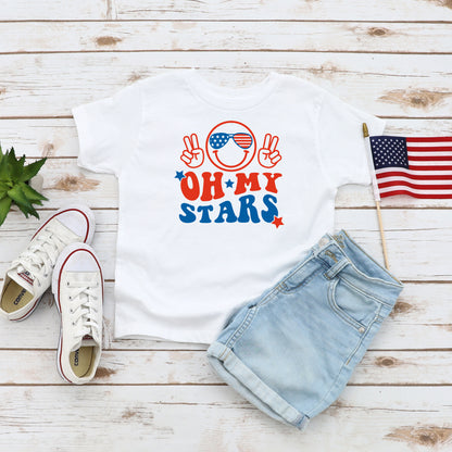 Oh My Stars Smiley Face | Youth Short Sleeve Crew Neck