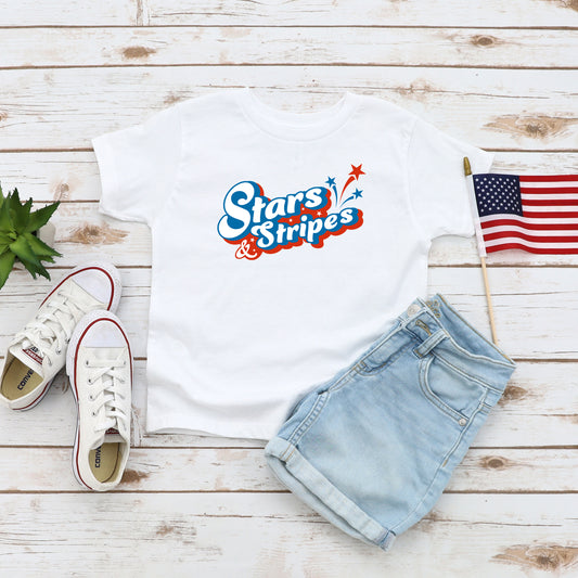 Stars and Stripes Firework | Toddler Short Sleeve Crew Neck