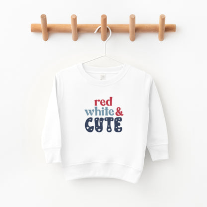 Red White And Cute Stars | Toddler Sweatshirt
