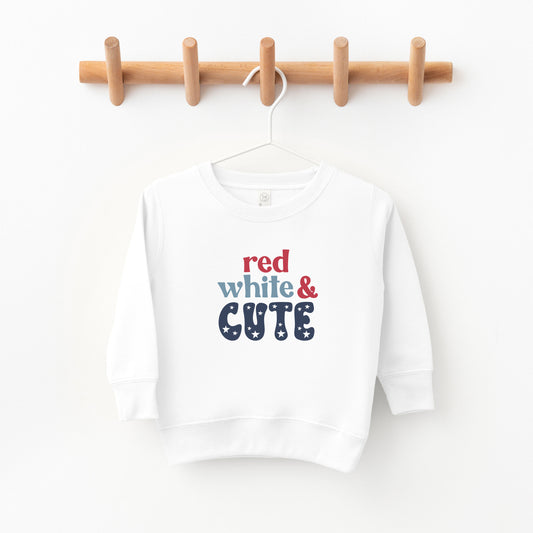 Red White And Cute Stars | Toddler Sweatshirt