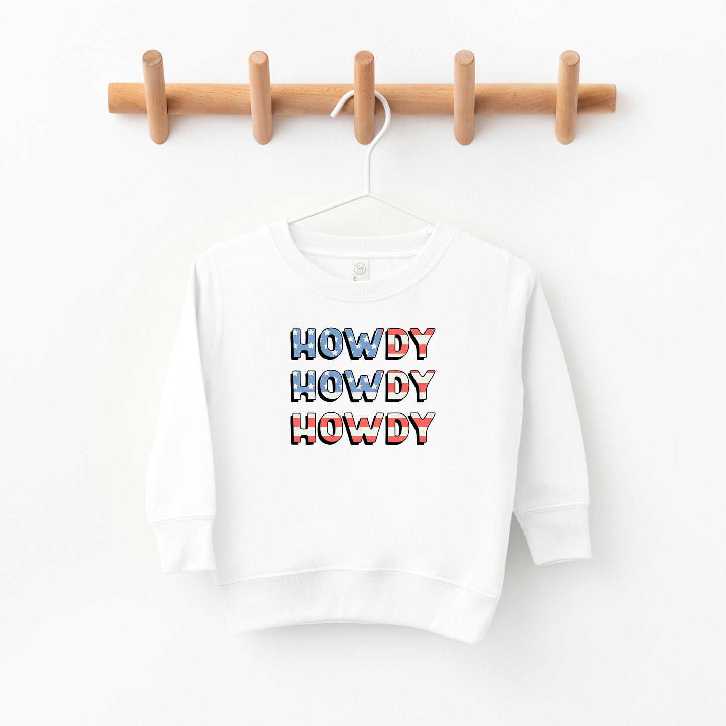 Howdy Flag Stacked | Toddler Sweatshirt