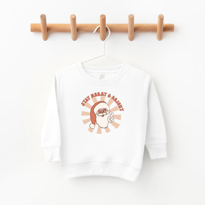 Stay Merry And Bright Santa | Toddler Sweatshirt