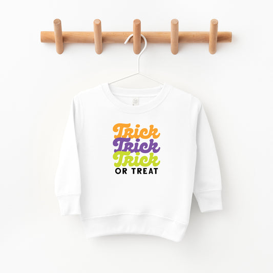 Trick Or Treat Colorful Stacked | Toddler Sweatshirt