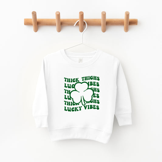 Thick Thighs Lucky Vibes | Toddler Sweatshirt