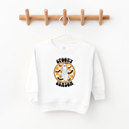 Spooky Season Checkered Ghost | Toddler Sweatshirt