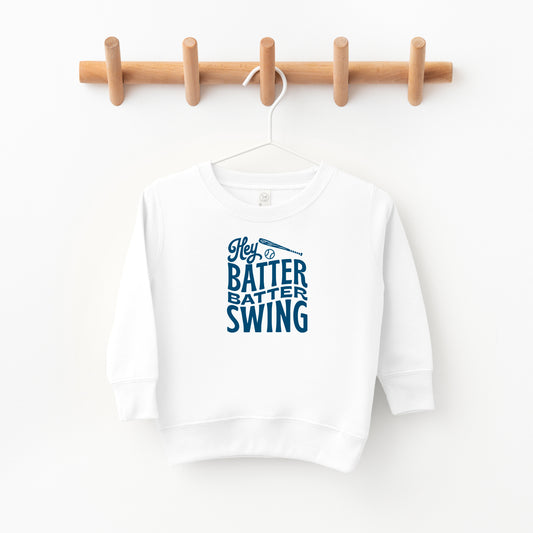 Hey Batter Batter Wavy | Toddler Sweatshirt