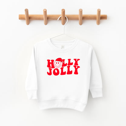 Holly Jolly Smiley Face | Toddler Sweatshirt