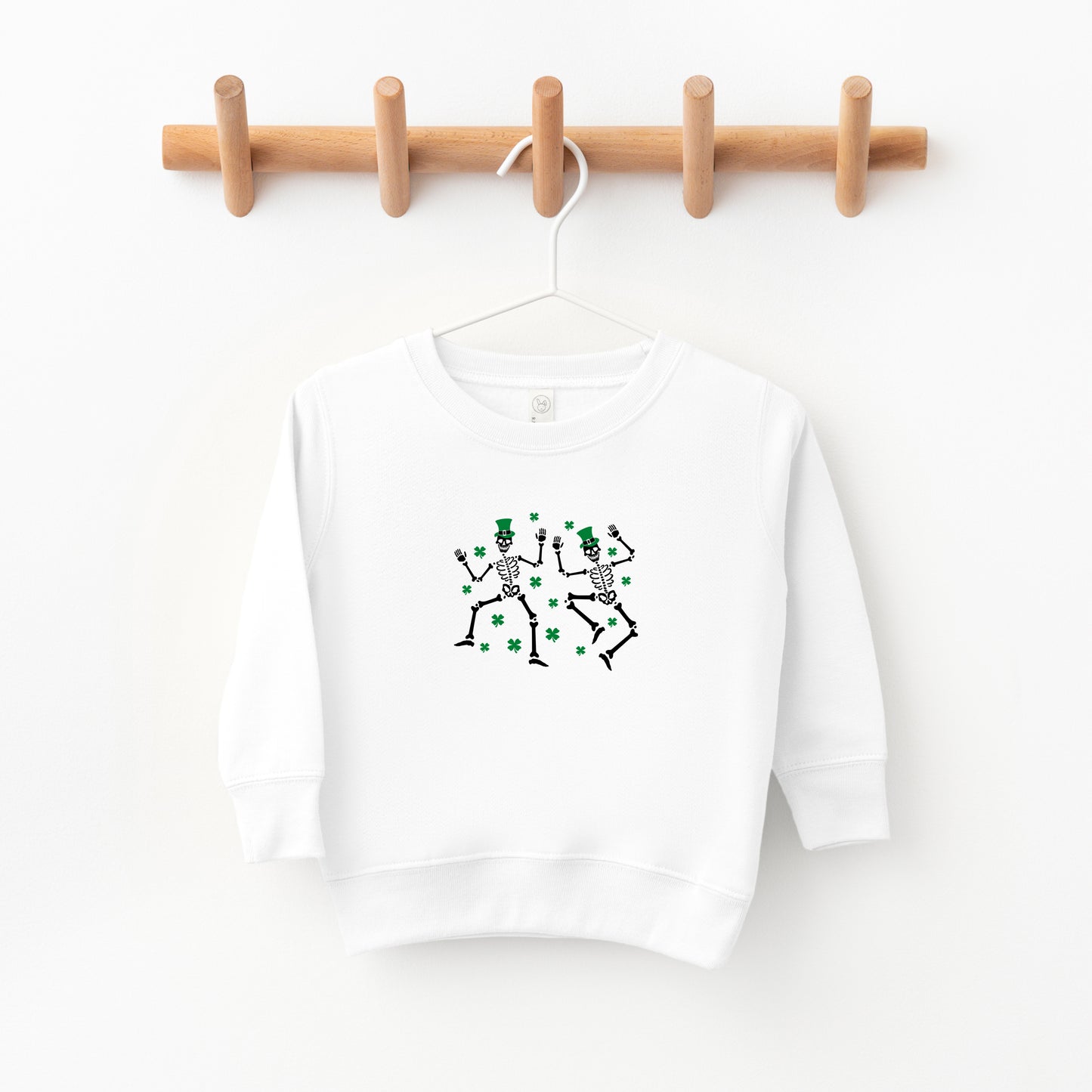 Shamrocks And Dancing Skeletons | Toddler Sweatshirt