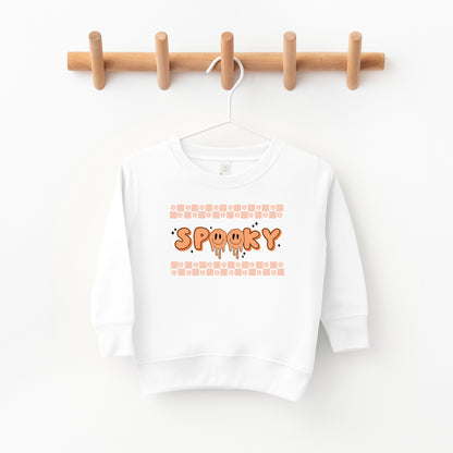 Spooky Checkered Flowers | Toddler Sweatshirt