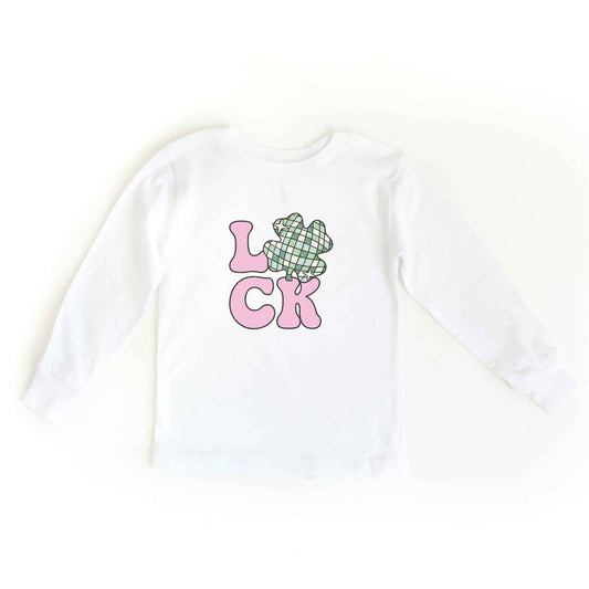 Luck With Shamrock | Youth Long Sleeve Tee